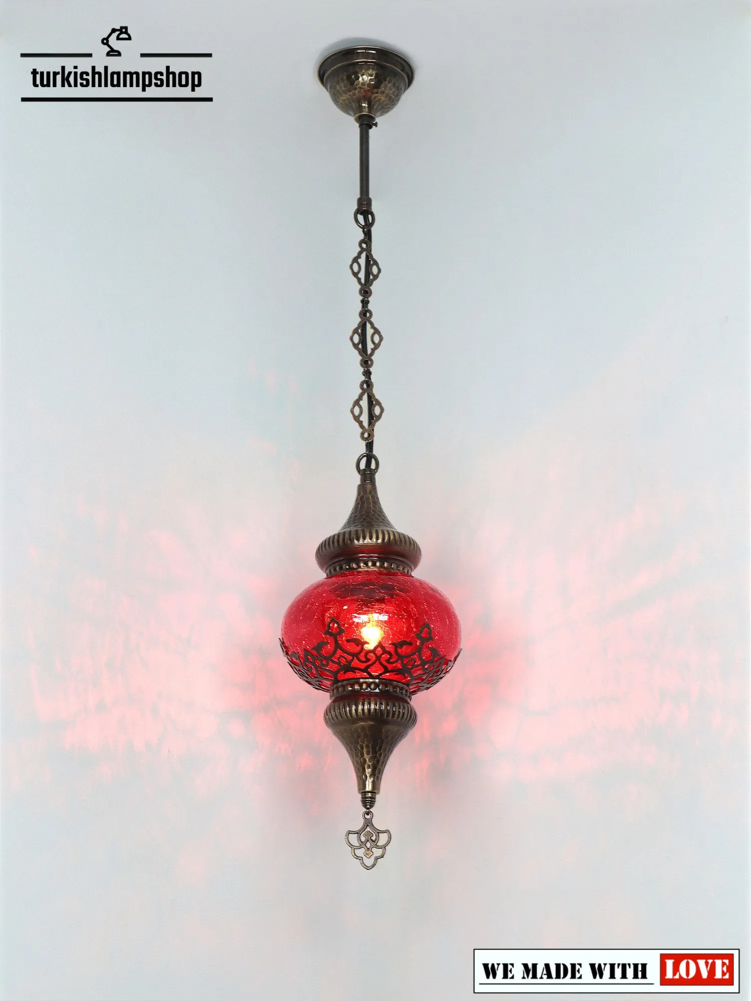 Turkish Glass Living Room Hanging Lamp Different Colors