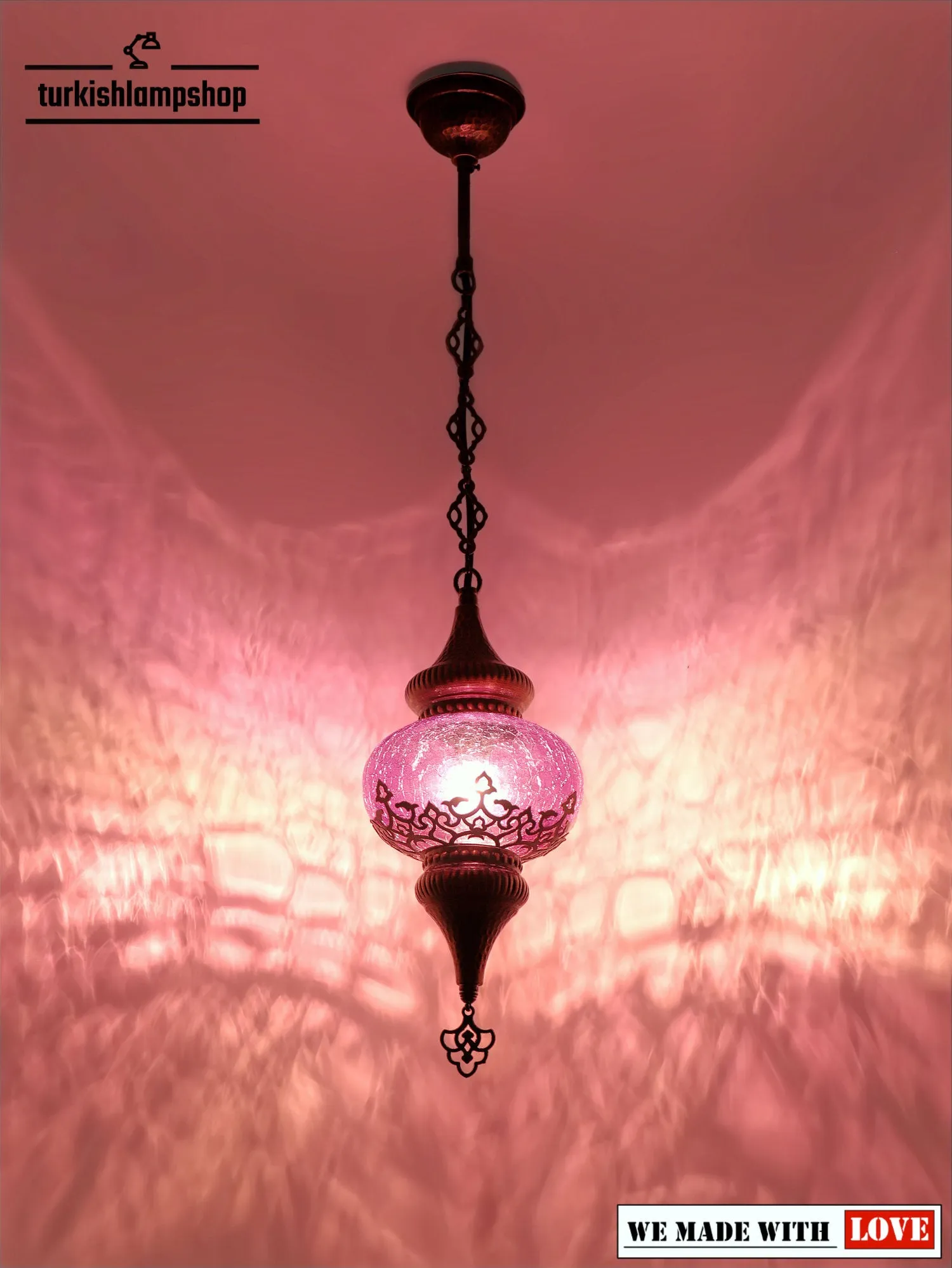 Turkish Glass Living Room Hanging Lamp Different Colors
