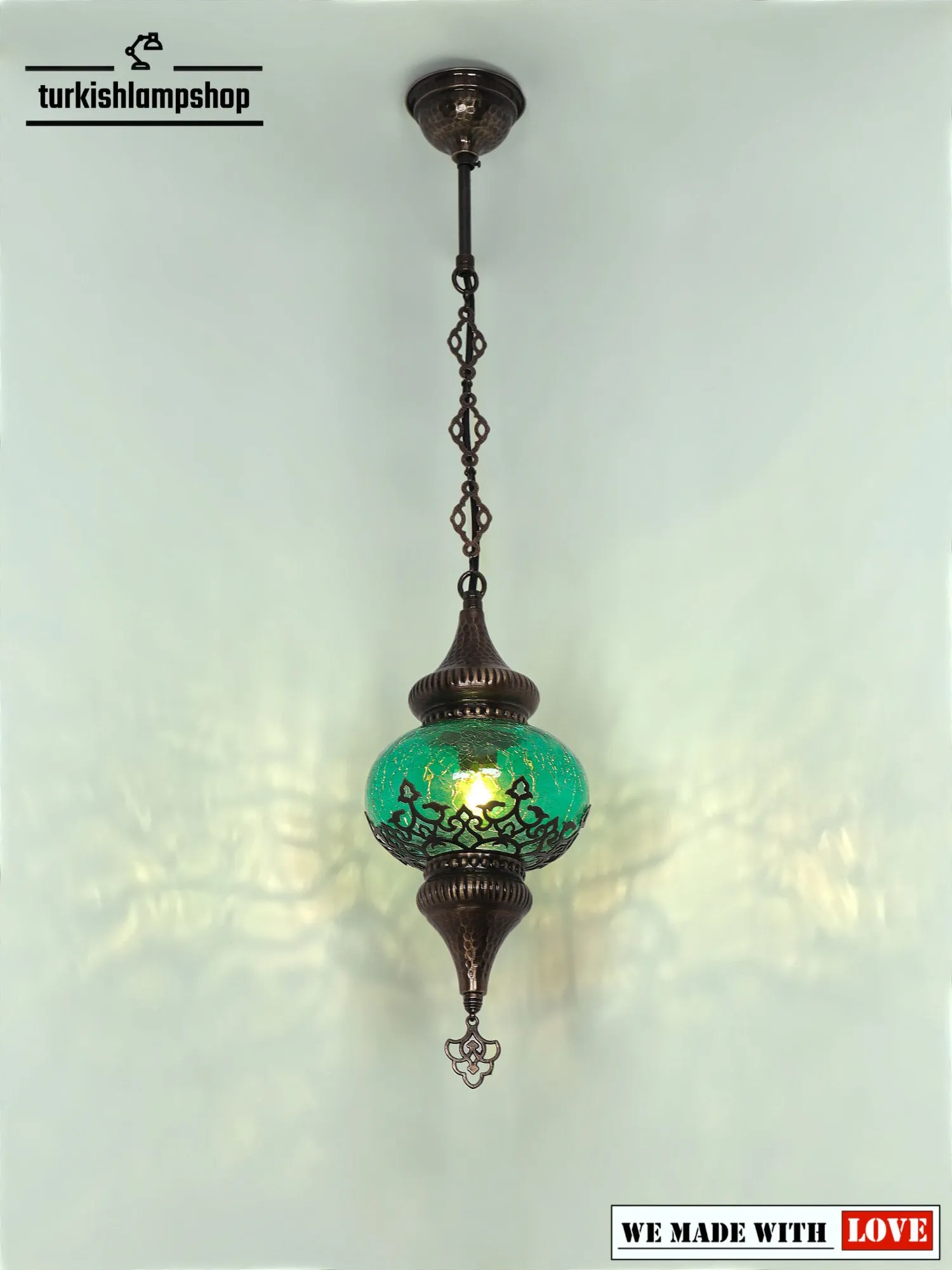 Turkish Glass Living Room Hanging Lamp Different Colors